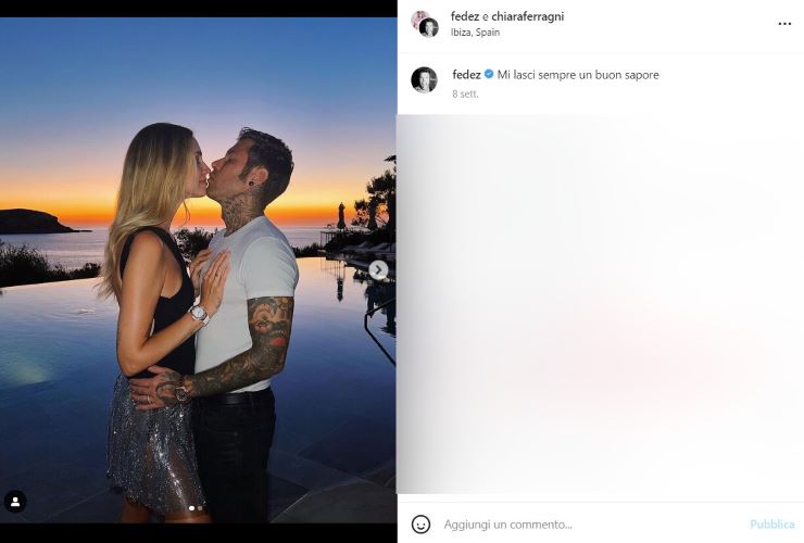 Chiara Ferragni e Fedez sui social