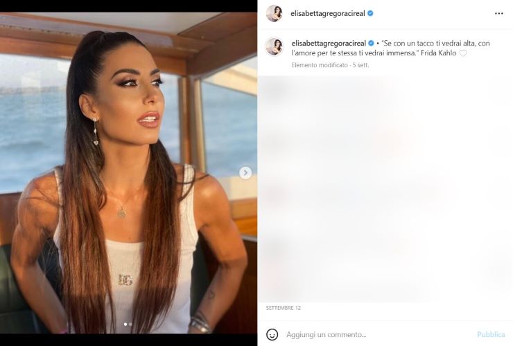 Elisabetta Gregoraci su Instagram 