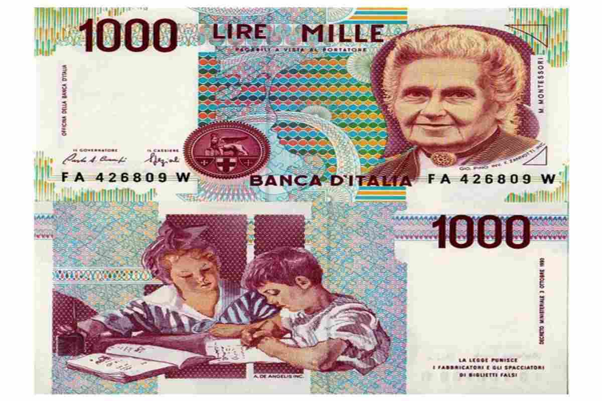 1000 Lire con la Montessori | Alcune valgono davvero moltissimo