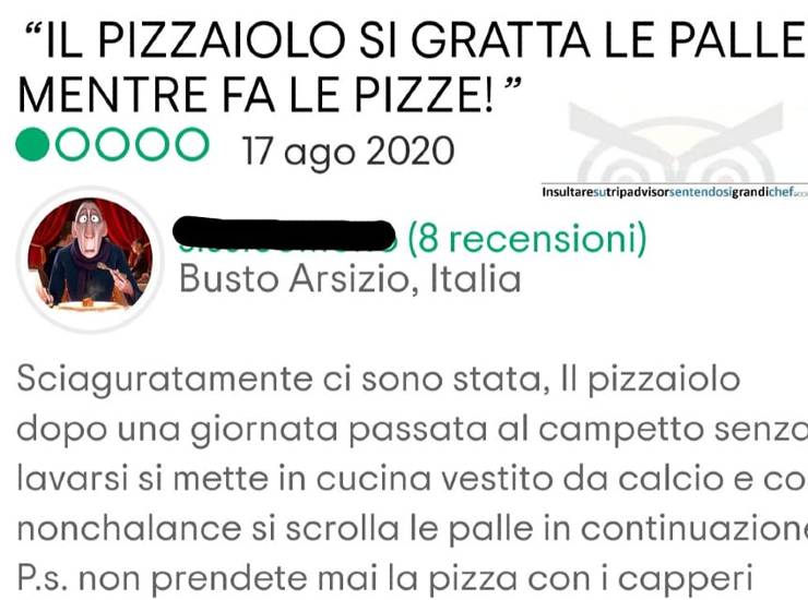 si gratta mentre fa la pizza