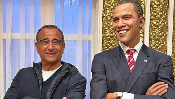Carlo Conti e Barack Obama