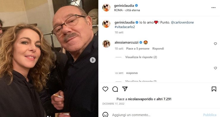 La confessione di Claudia Gerini “è nato un flirt…”