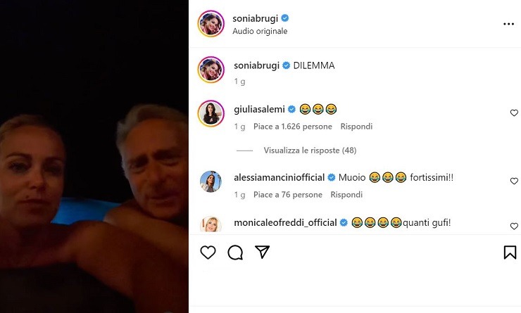 Paolo Bonolis e Sonia Bruganelli si separano? Ecco cosa hanno risposto con un video su Instagram