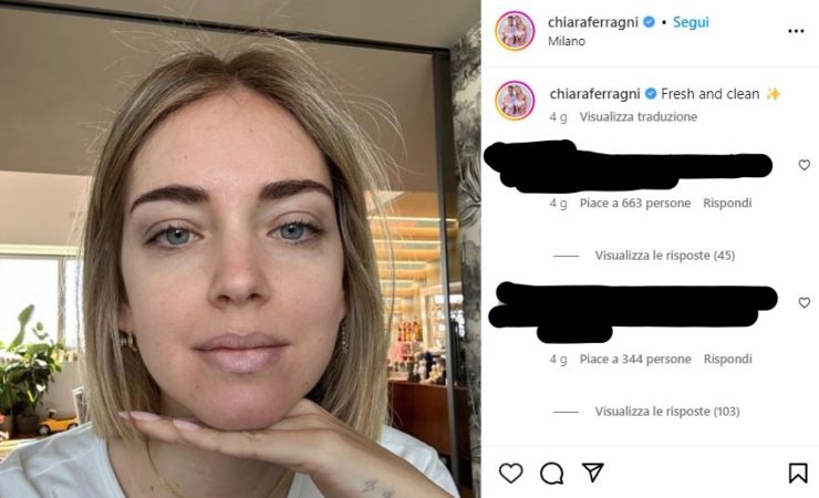 chiara ferragni non si nasconde